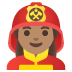 woman firefighter, medium skin tone